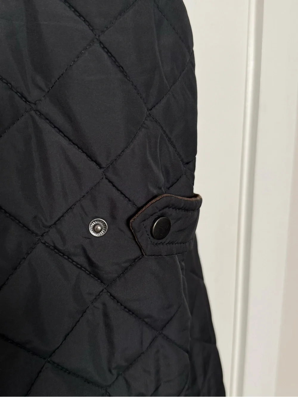Peter Millar Quilted Jacket Coat Mens Sz XL Black Brown Fleece Lined Full Zip